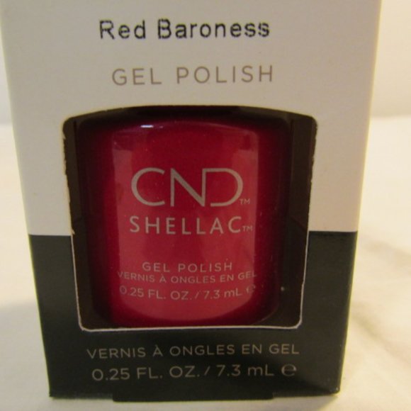 CND Shellac Brand Gel Polish “Red Baroness” .25 oz - Picture 1 of 6